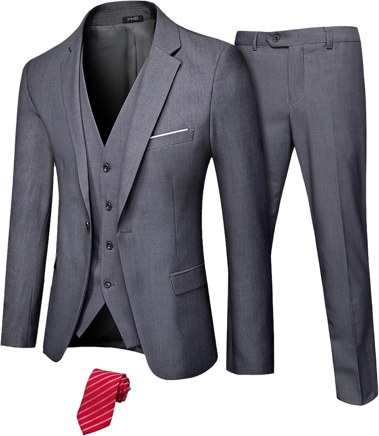 YND Men's 3 Piece Luxury Tuxedo Set for Stylish Occasions