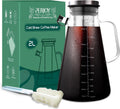 Perjoy Cold Brew Maker: 64oz Stainless Filter, Airtight Pitcher