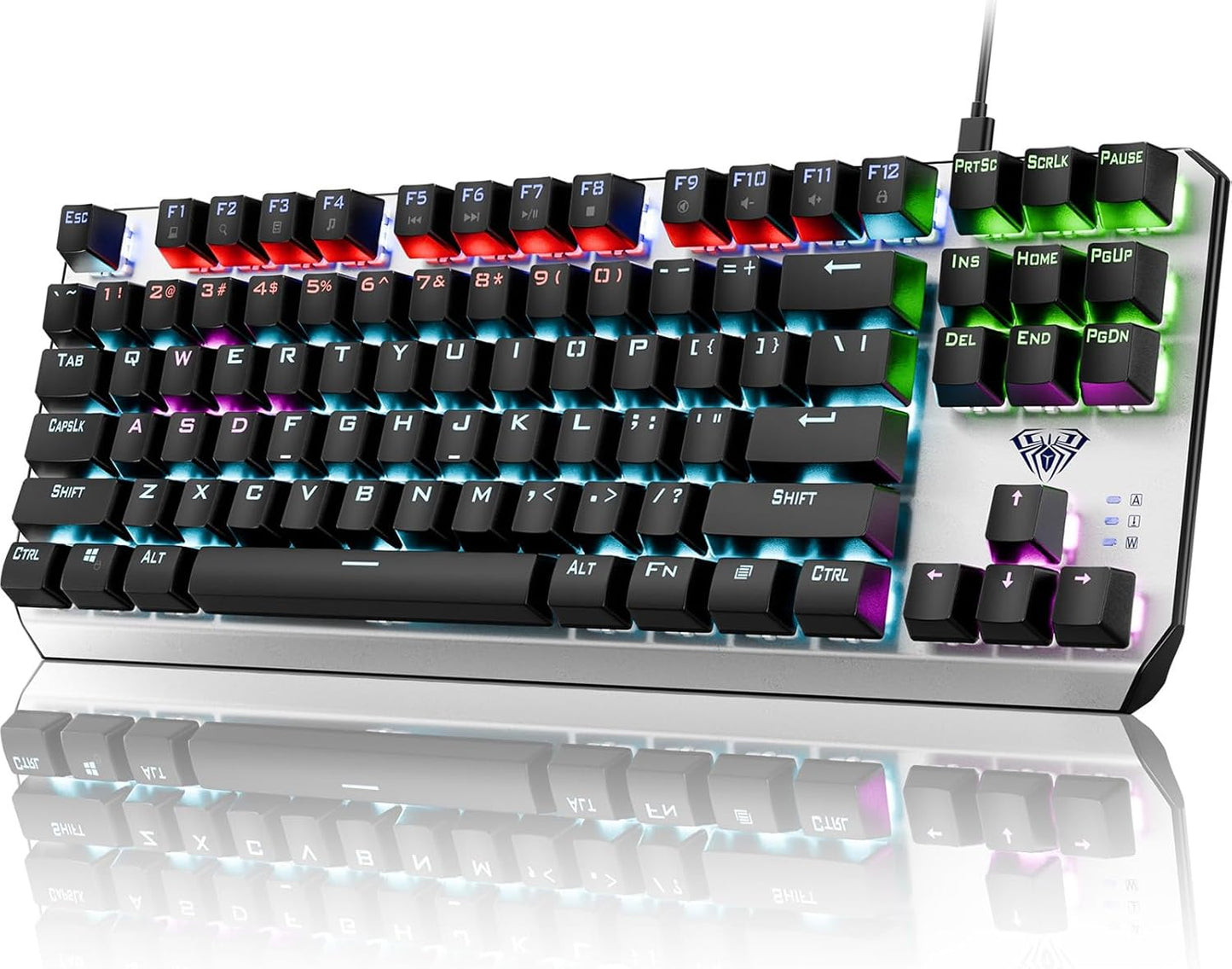 AULA TKL Mechanical Gaming Keyboard with RGB Backlit Features