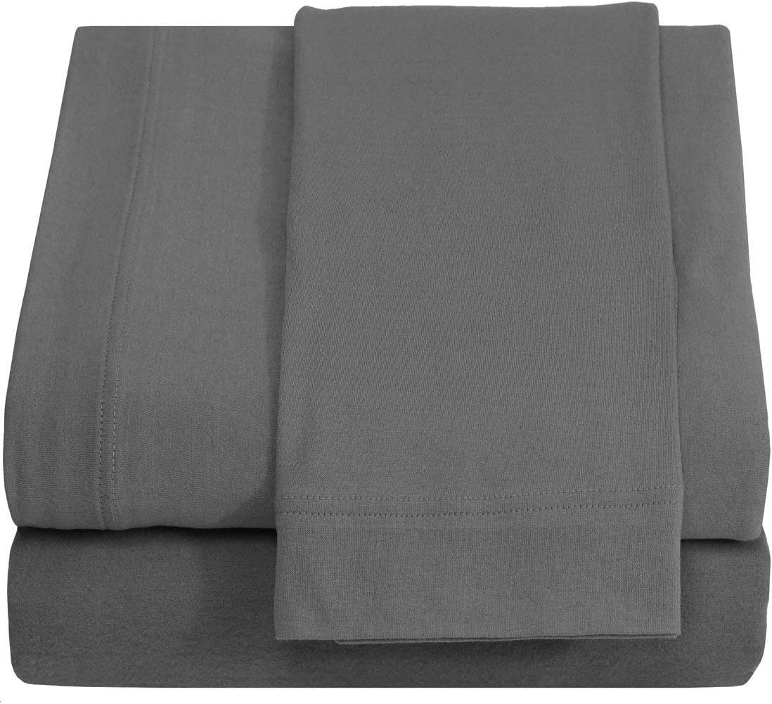 Knit Jersey 100% Cotton Twin XL Sheet Set for Ultimate Comfort