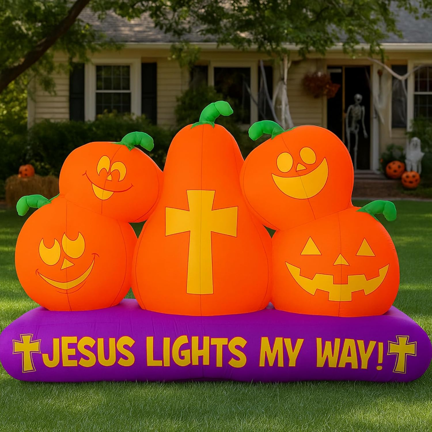 Chivao 5 ft Halloween Inflatable Pumpkins for Outdoor Decor