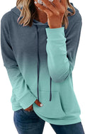 Women's Tie Dye Pullover Hoodie - Lightweight Floral Ombre Sweatshirt