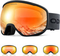 Odoland Photochromic Ski Goggles for Sunny and Cloudy Days - Adaptive