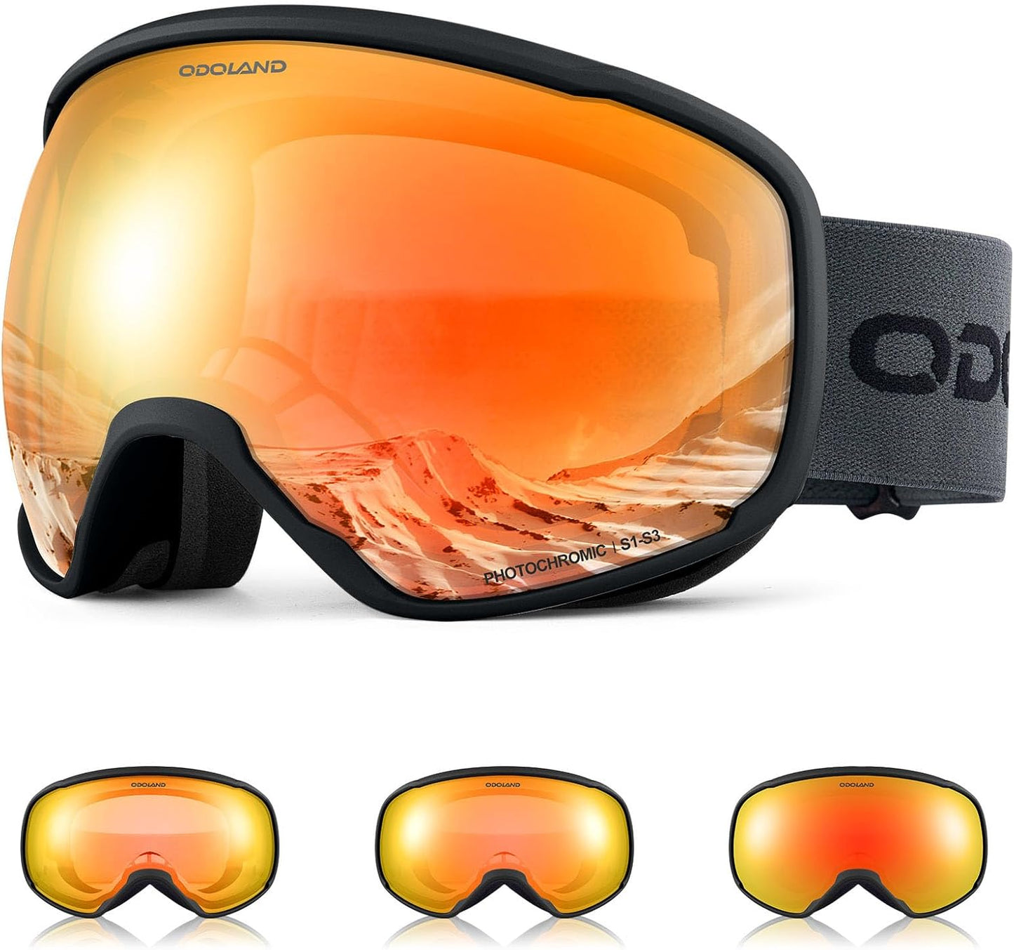 Odoland Photochromic Ski Goggles: All-Day Clarity!