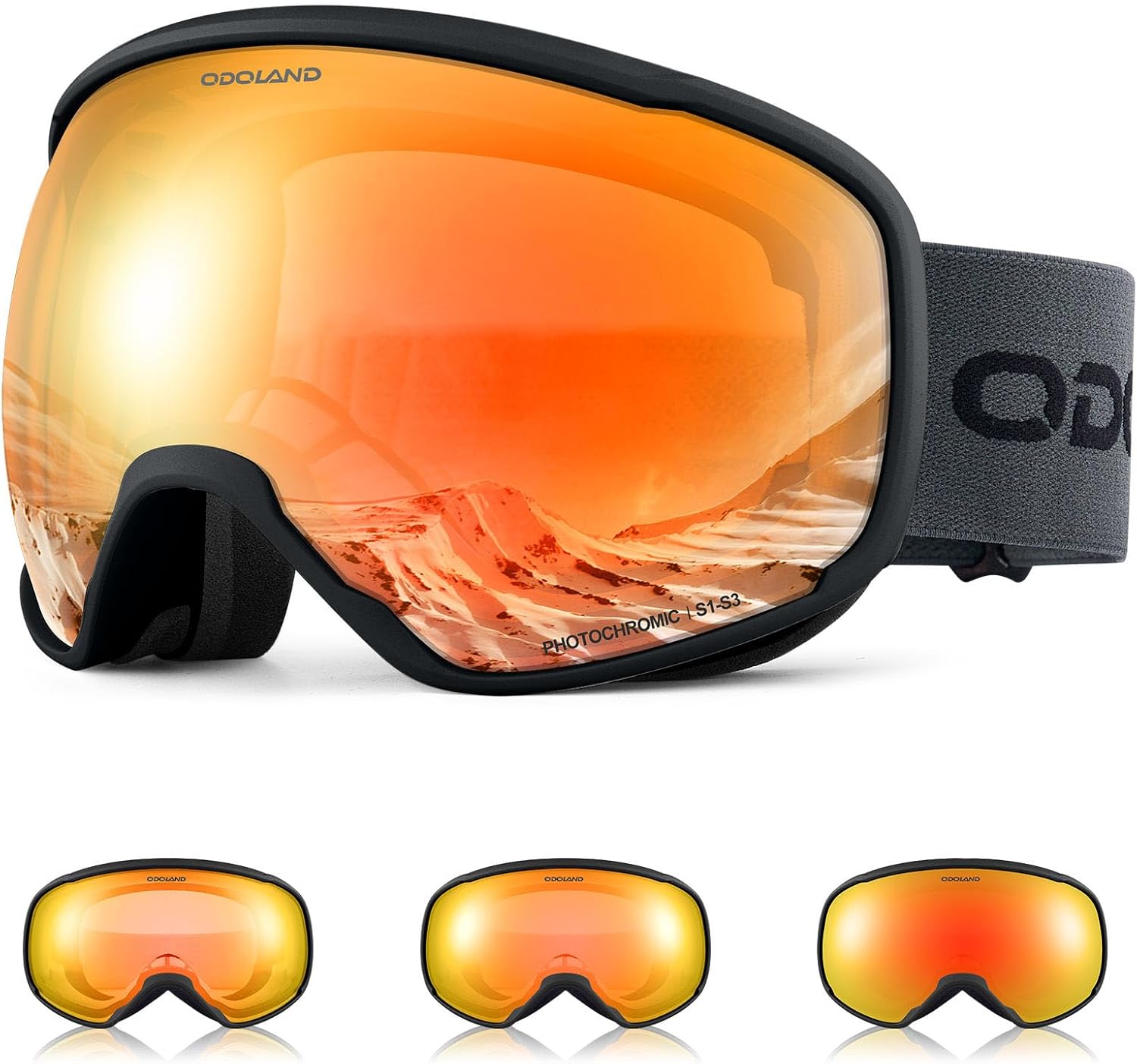 Odoland Photochromic Ski Goggles: All-Day Clarity!