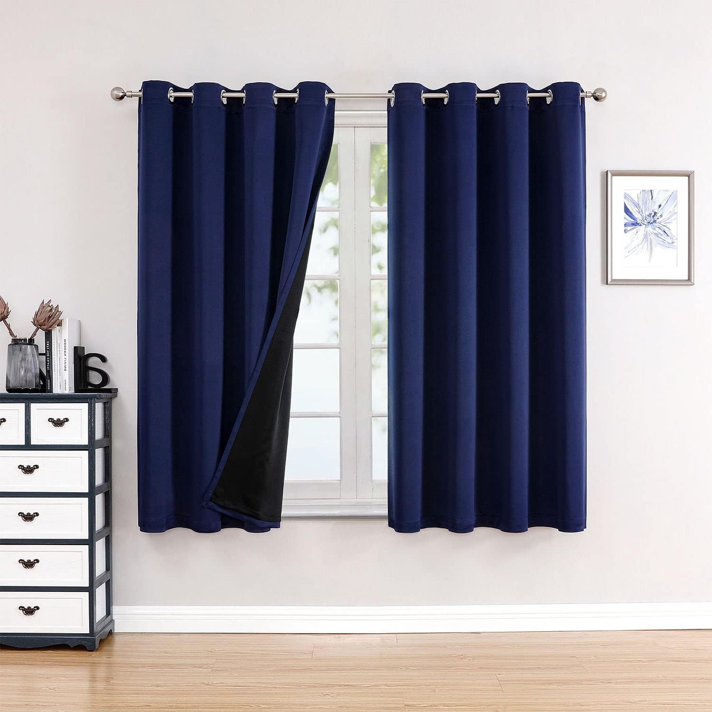 ChrisDowa 100% Blackout Curtains for Bedroom Total Blackout