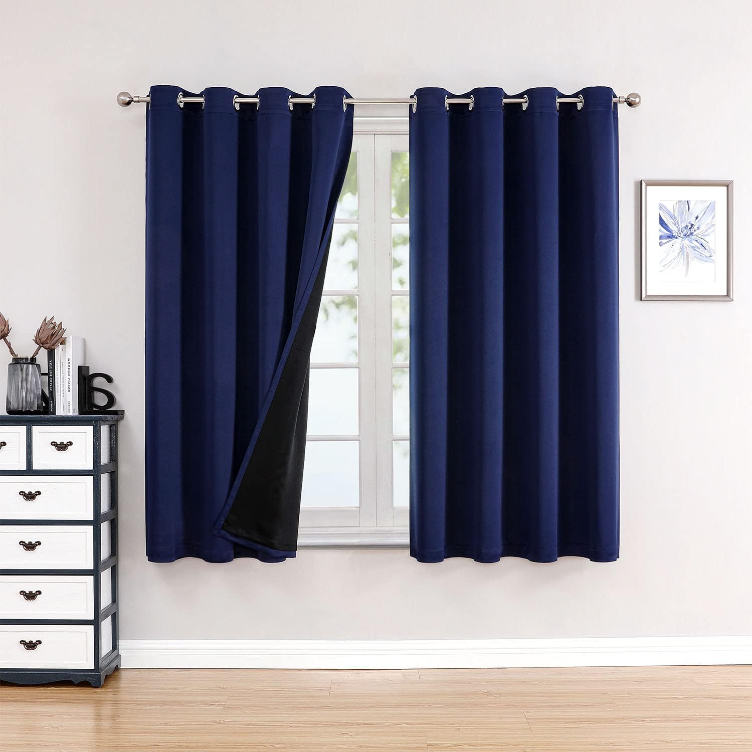 ChrisDowa 100% Blackout Curtains for Bedroom Total Blackout
