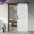 MDF Barn Door 30in x 84in with 5ft Sliding Hardware - Easy Assemble