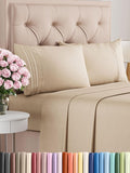 King Size 4 Piece Sheet Set - Soft, Cooling Brushed Microfiber