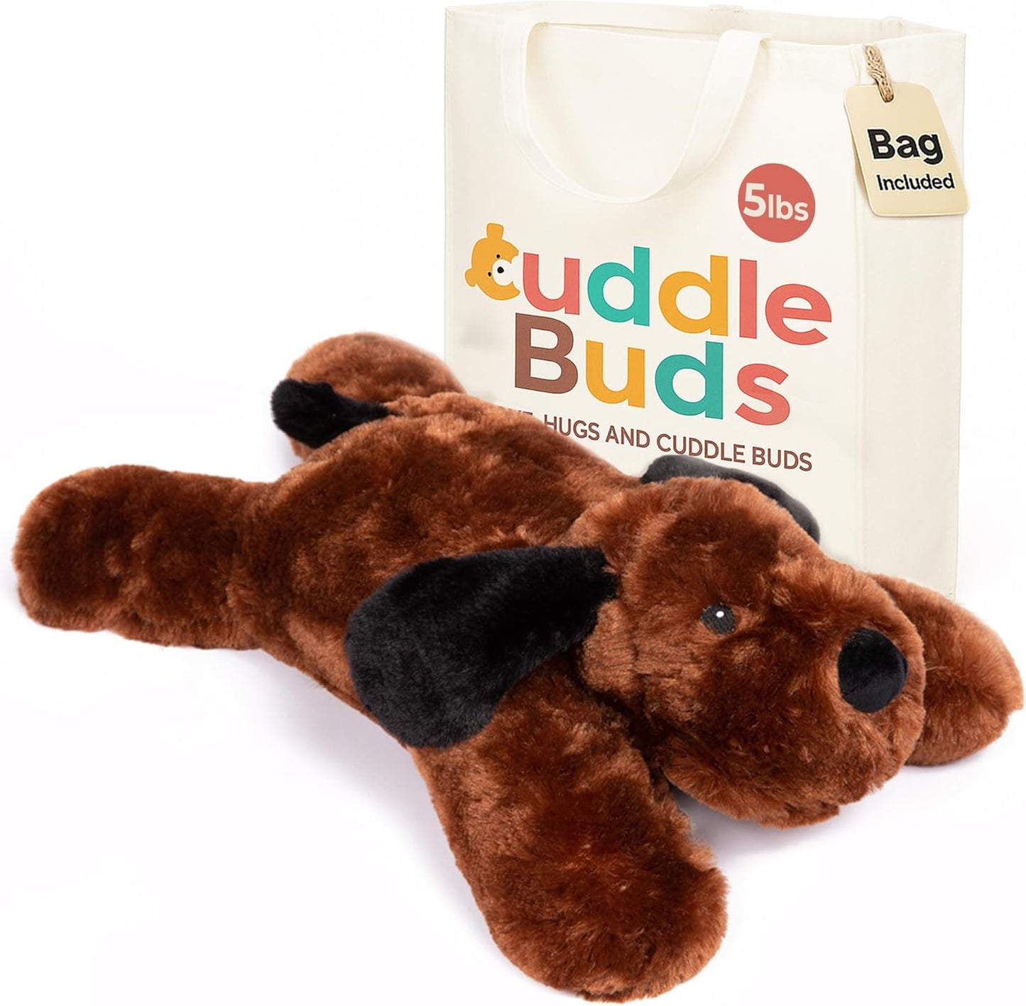 Cuddle Buds 20in Weighted Dog Plush Toy for Sensory Needs