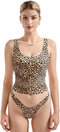 SUUKSESS Women Scoop Neck Tank Top - Double Lined Summer Fit