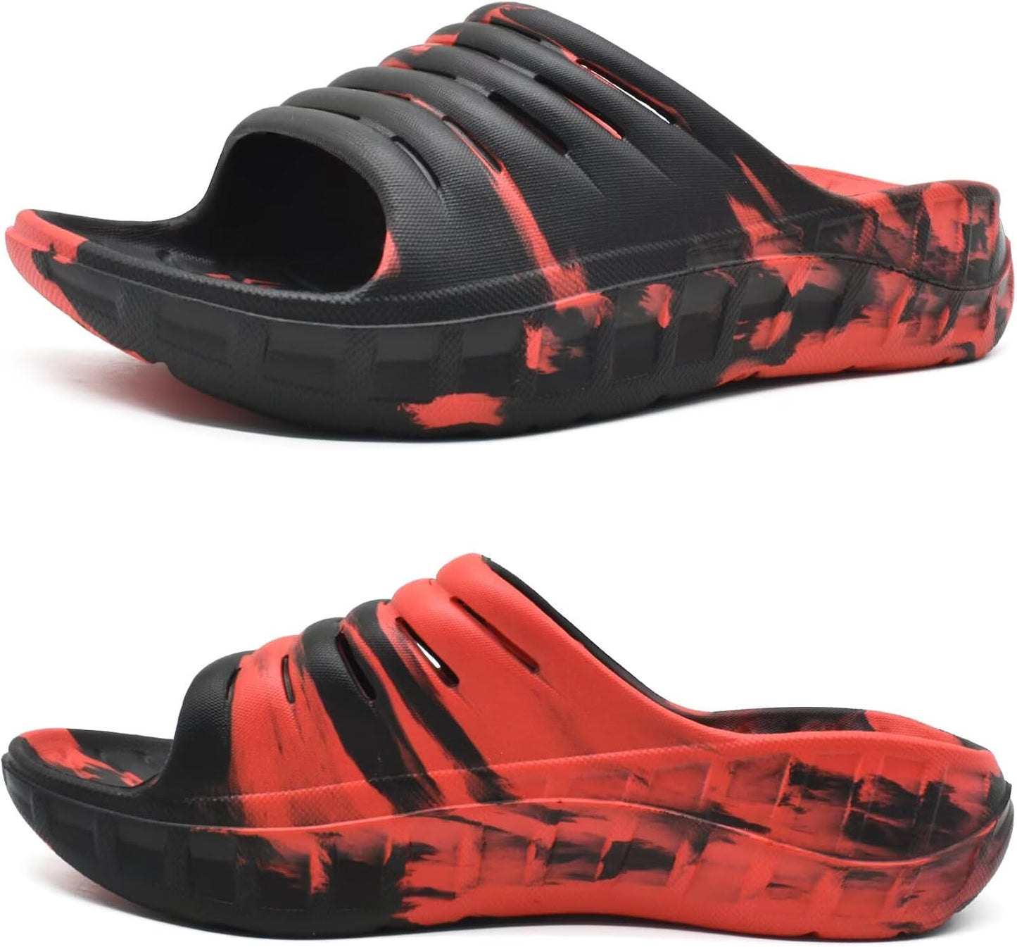KuaiLu Mens Recovery Sandals with Arch Support for Comfort