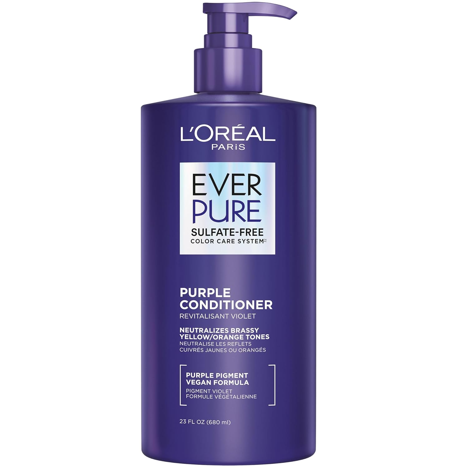 L'Oreal Paris EverPure Brass Toning Conditioner - Brightens Blonde & Silver Hair