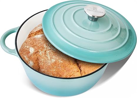Trustmade 3 QT Cast Iron Dutch Oven for Baking and Cooking