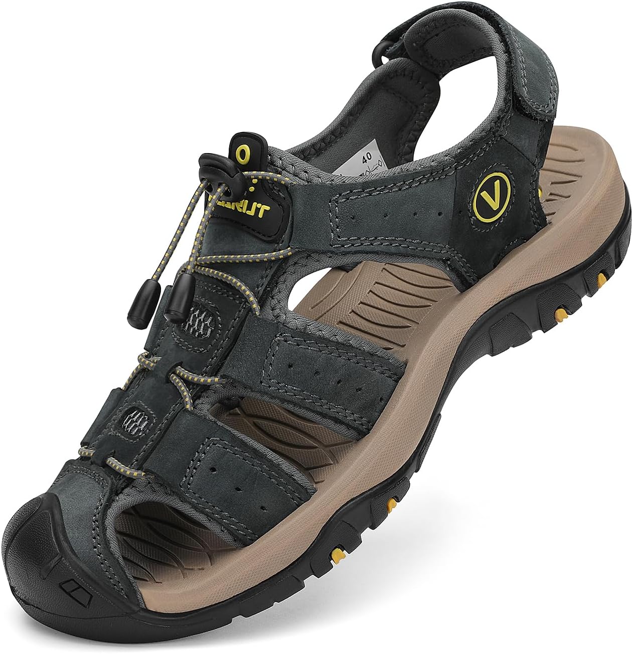 FLARUT Men's Sport Sandals: Lightweight Closed Toe Hiking Shoes