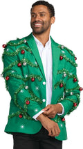 Men's Colorful Allover Sequin Blazer - Festive Holiday Statement