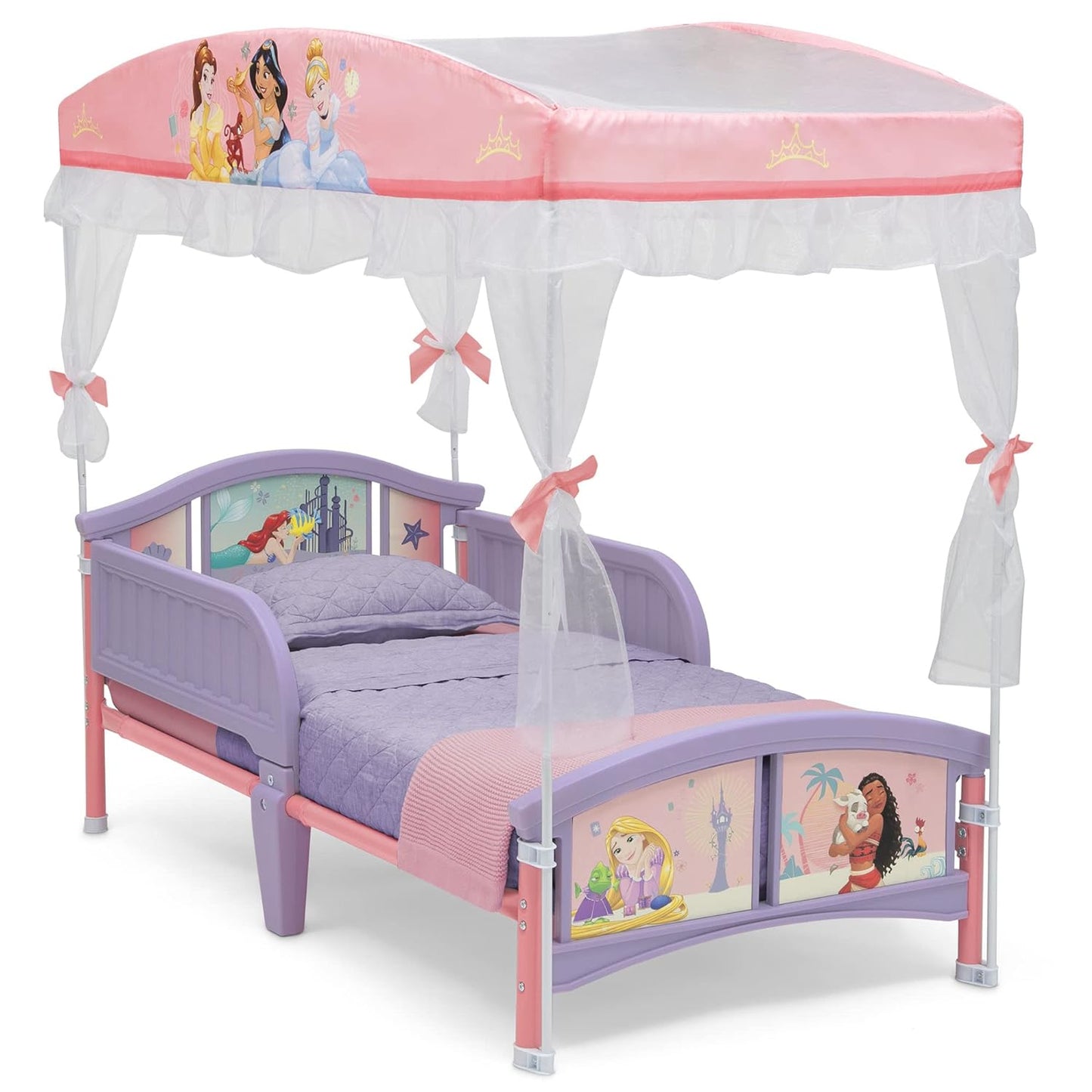 Delta Children Canopy Toddler Bed with Disney Princess Design