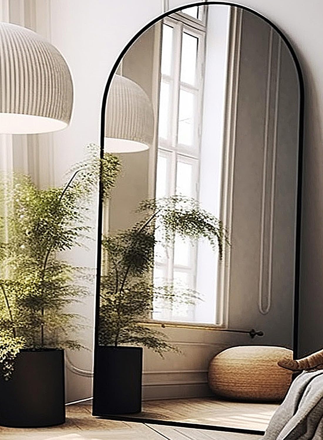Oversized Full Length Mirror with Arched Design for Any Room