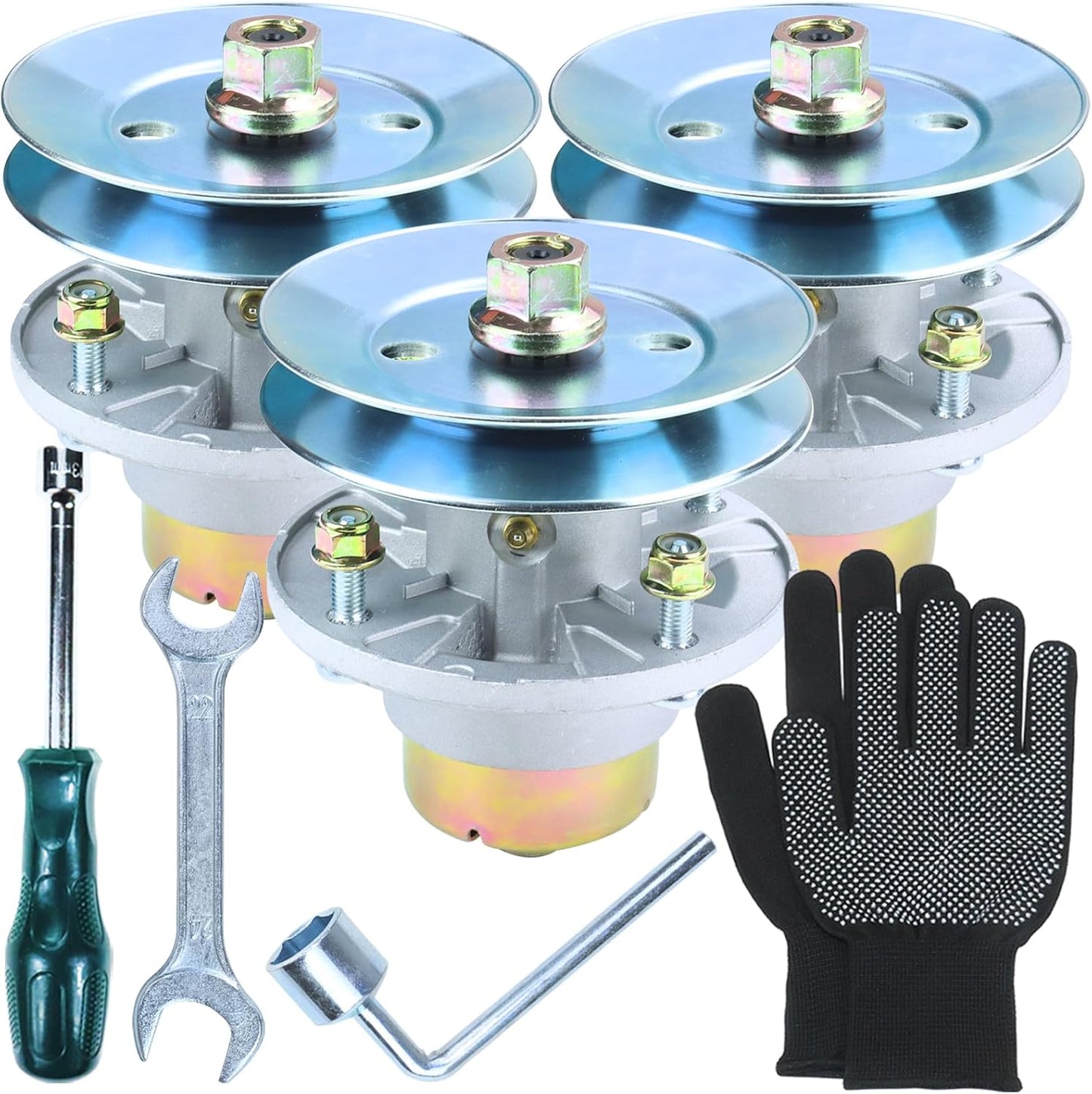 3 Pack Pre-Greased Spindle Assembly for John Deere Mowers