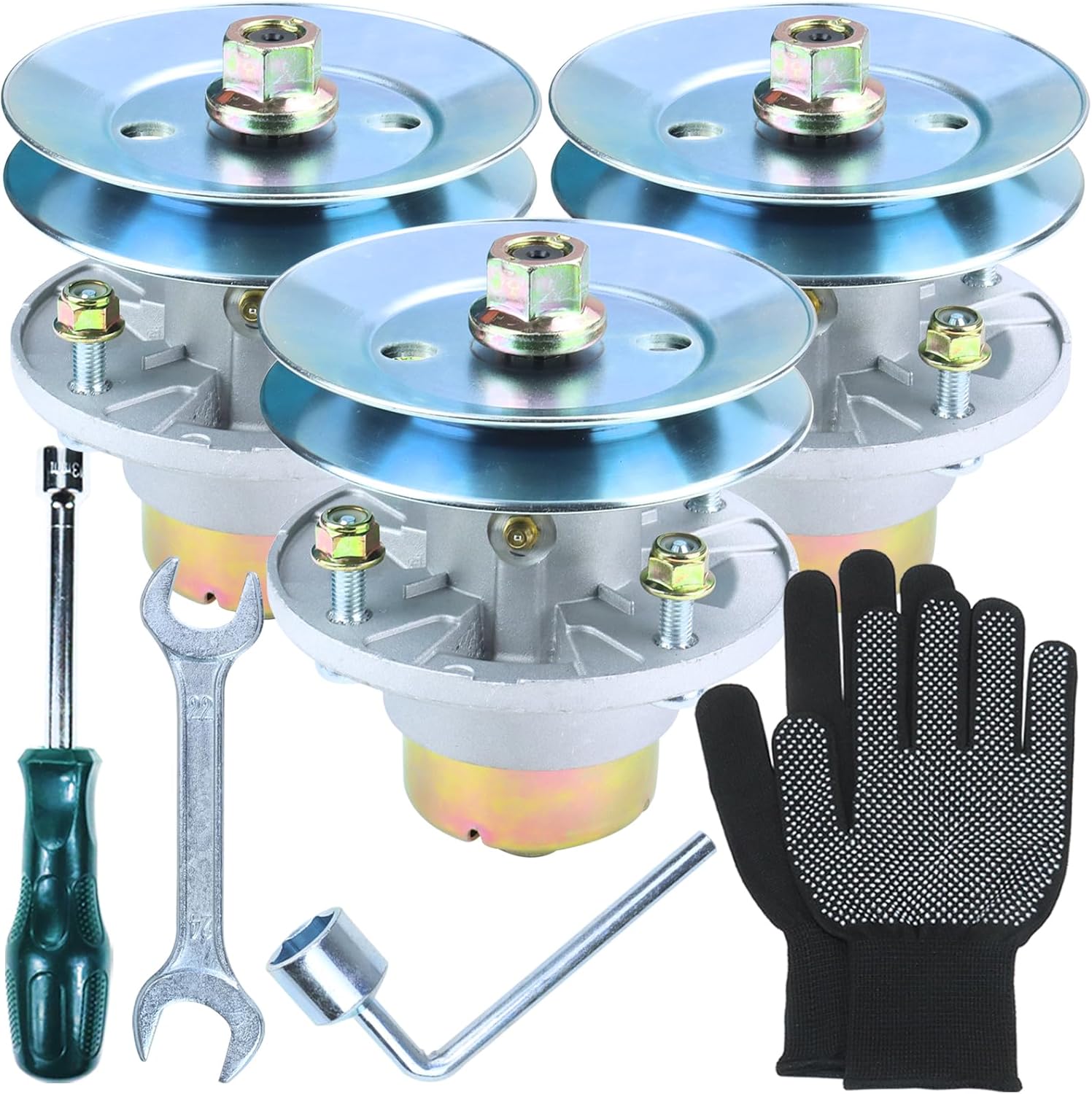 3 Pack Pre-Greased Spindle Assembly for John Deere Mowers