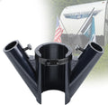 Heavy Duty Dual RV Flag Pole Mount - No Drilling Easy Install