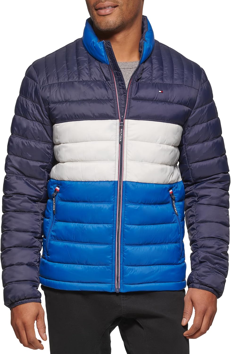 Tommy Hilfiger Mens Embroidered Logo Puffer Jacket Review