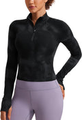 CRZ YOGA Butterluxe Half Zip Long Sleeve for Women - Soft Crop Top