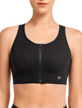Yvette Front Closure Sports Bras for Women High Support - Zipper Fit