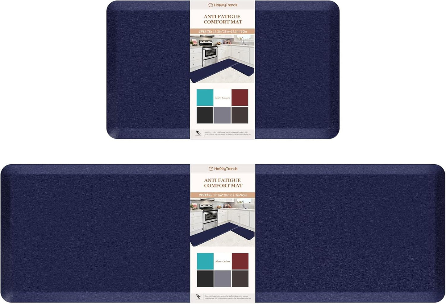 Cushioned Anti-Fatigue Kitchen Mat Set for Comfort and Style