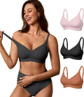 Seamless Bras for Women V Neck Wireless Bralette - Comfortable Support