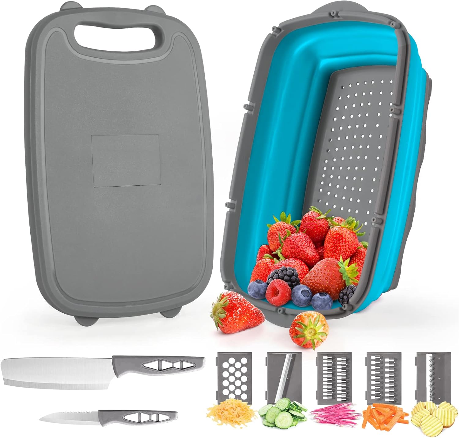 9-in-1 Collapsible Camping Cutting Board