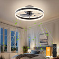 VOLISUN Fandelier Ceiling Fan with Light - Low Profile Bladeless LED