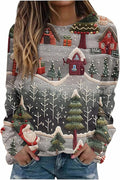 Trendy Oversized Christmas Sweatshirt for Women | 3D Print