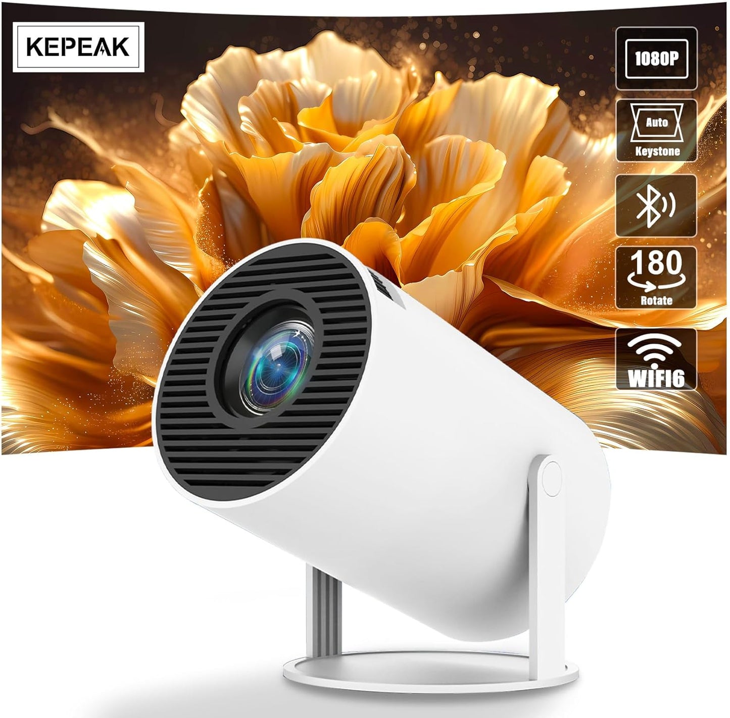 Portable Mini Projector - Full HD, WiFi, Bluetooth