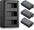 Powerextra 3 Pack Rapid 3-Channel USB Charger Compatible with GoPro