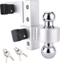 Ball Mount Hitch Adjustable 6 Inch Drop/Rise - Dual Ball Tow