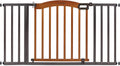 Decorative Walk-Thru Wood & Metal Baby Gate 28-42.5 in - Stylish
