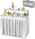 SHAREWIN Ice Cooler Folding Table - Portable Double-Layer Chilling