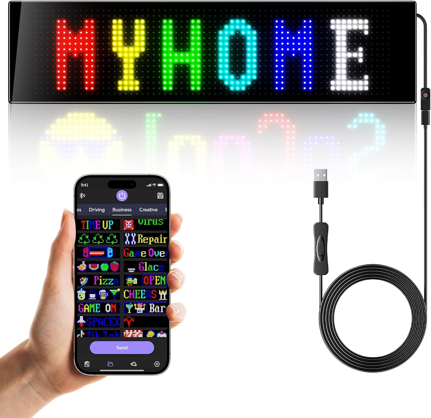 GOTUS Programmable LED Sign for Creative DIY Displays