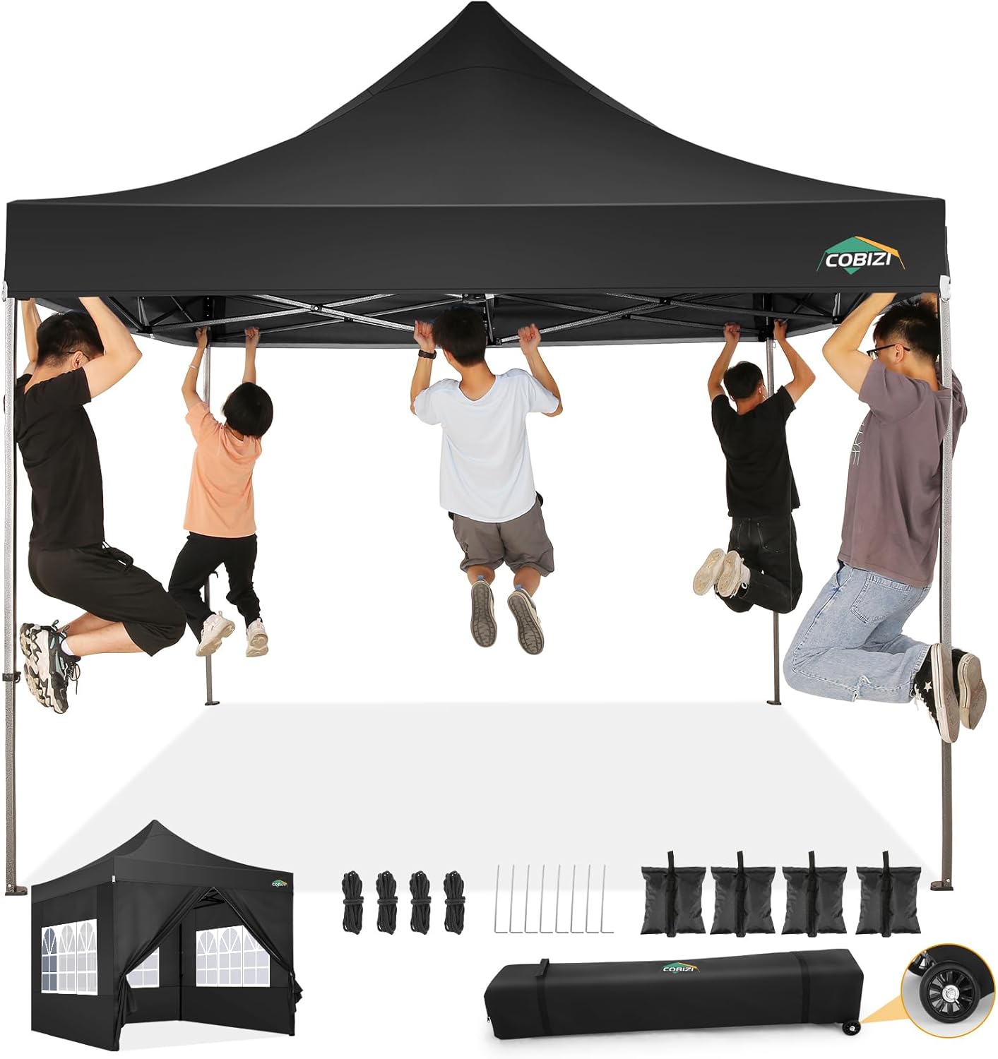 10x10 Pop Up Canopy Tent UPF 50+ Waterproof