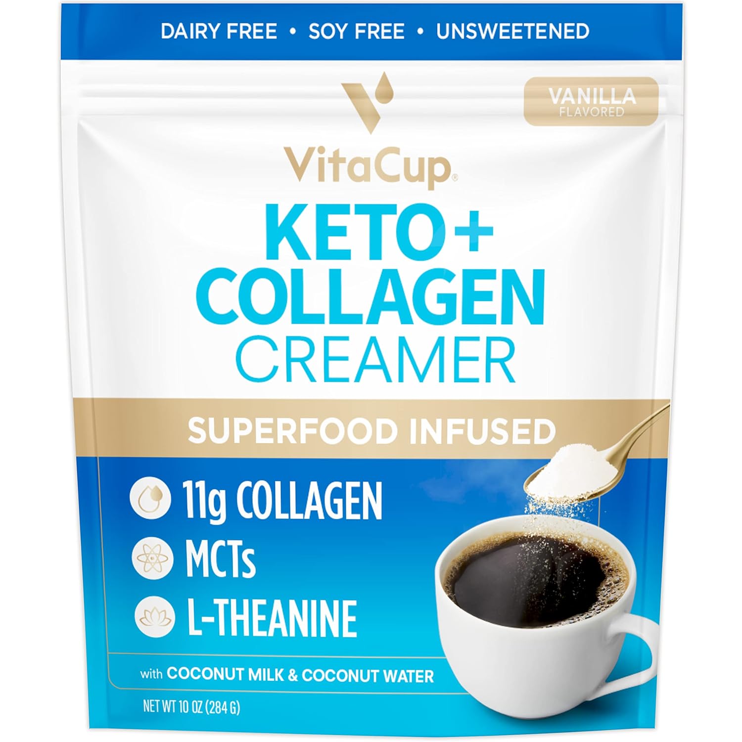 VitaCup Keto Collagen Creamer: Boosts Energy & Health