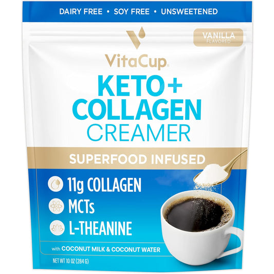 VitaCup Keto Collagen Creamer: Boosts Energy & Health