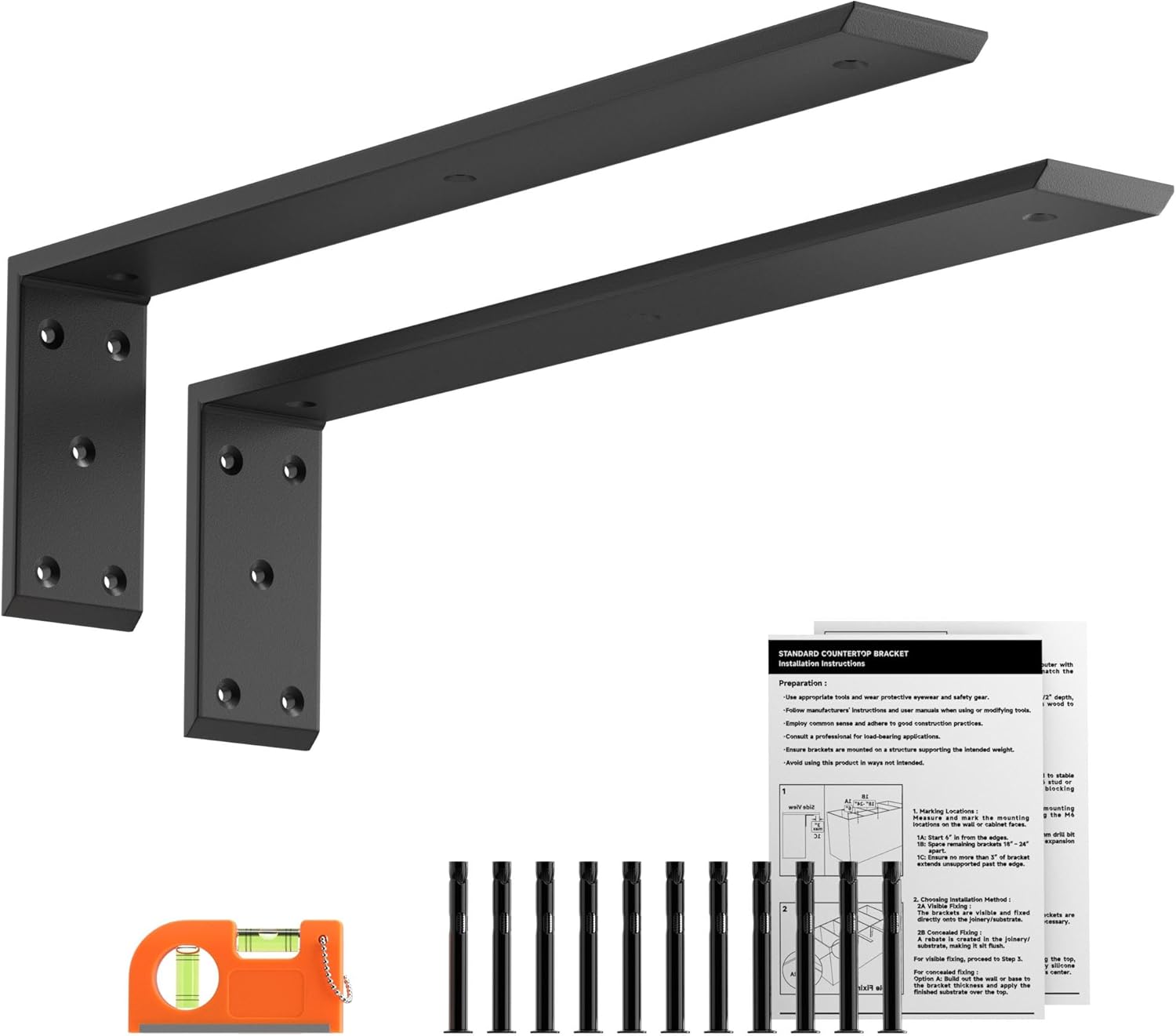LEOPO 20 Countertop Support Brackets for Heavy Duty Shelves