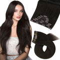 Moresoo Brown Clip in Extensions Remy Double Weft 18in - Instant