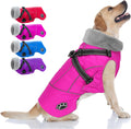 Doglay Dog Coat with Detachable Harness - Reflective Waterproof Warm