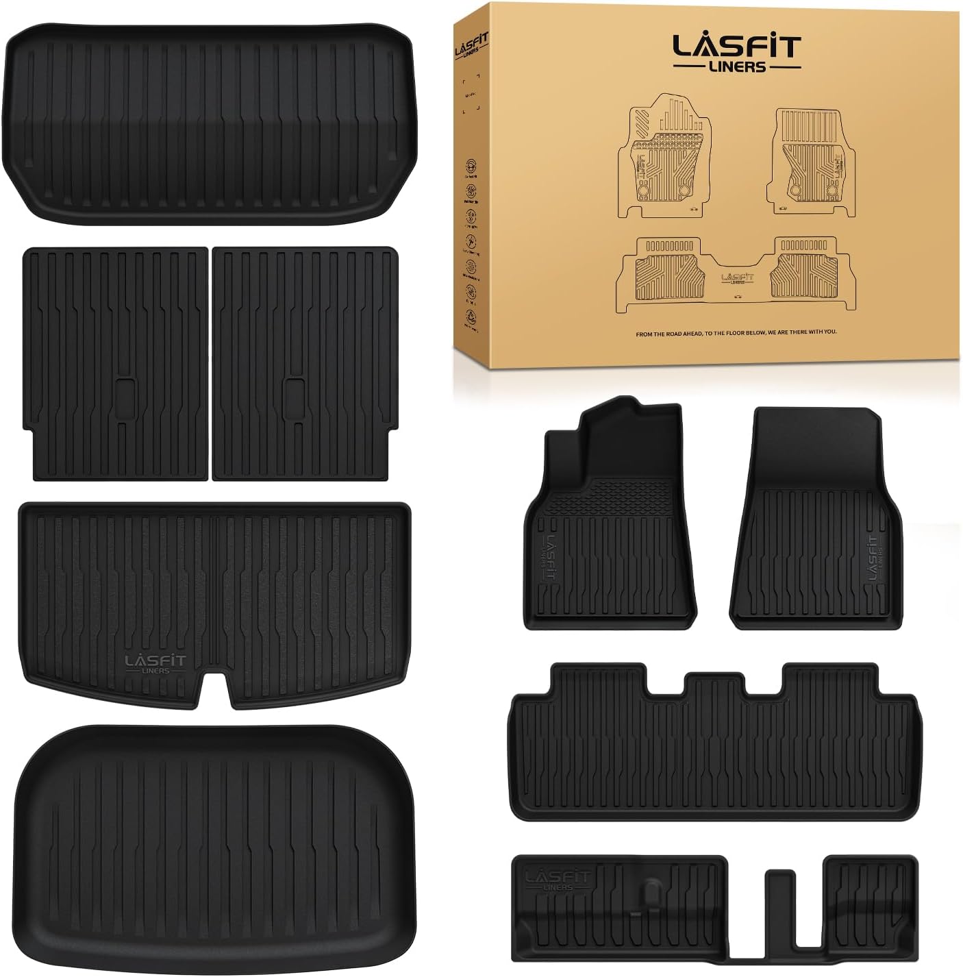 LASFIT 9PCS Premium Extra Thick Floor Mats for Tesla Model Y