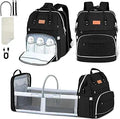 Diaper Bag Backpack Black - Large Waterproof Baby Backpack