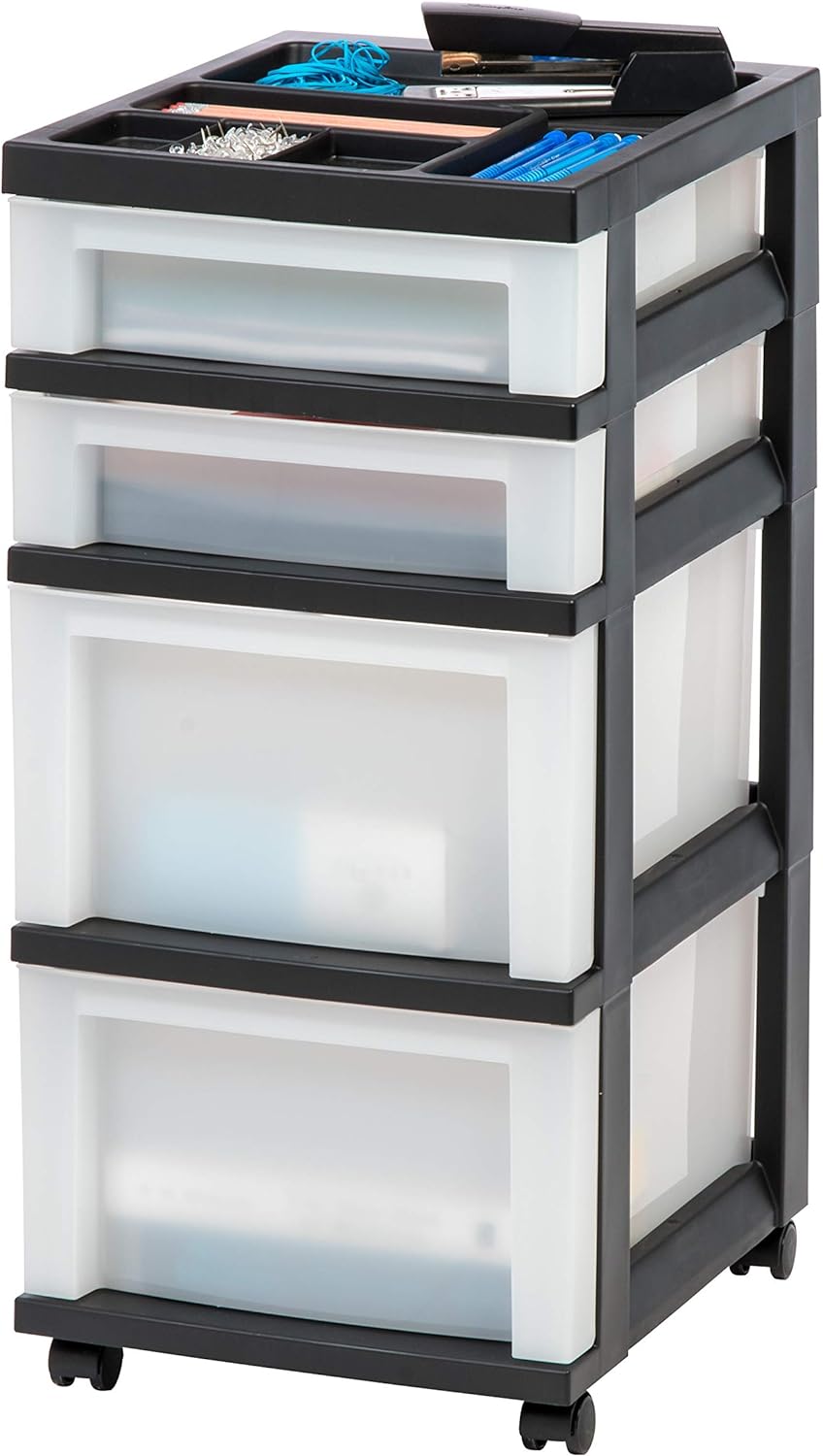 IRIS 4-Drawer Rolling Cart - Ultimate Storage Solution