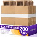 XPCARE 200 PCS Brown Paper Bags with Handles - Bulk Kraft Gift Bags