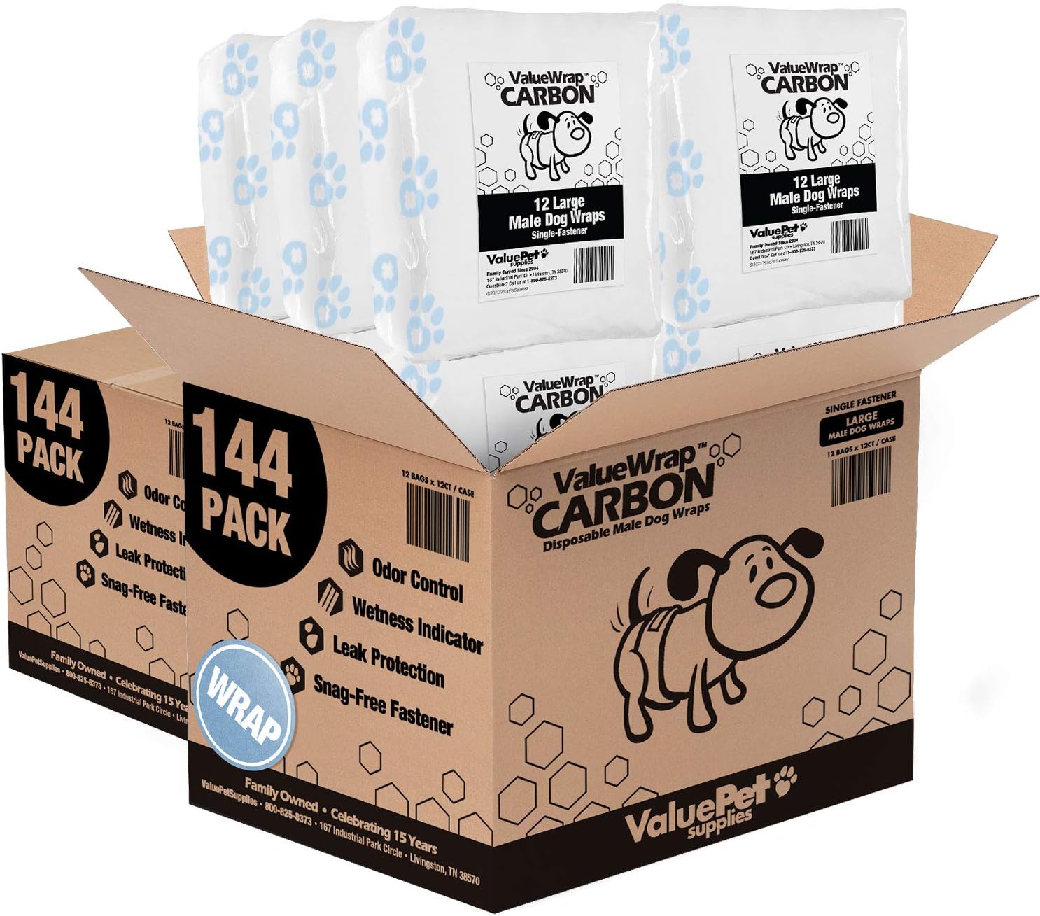 Male Wraps for Dogs - Disposable Diapers with Leak Protection